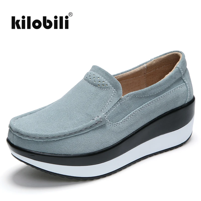 Женские лоферы на толстой платформе kilobili повседневные из натуральной кожи