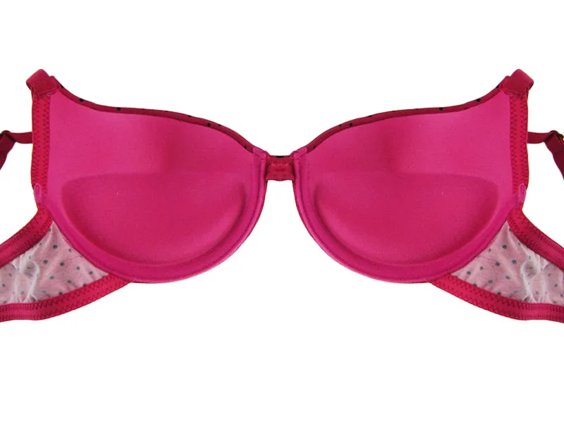 Женское нижнее белье бюстгальтер пуш-ап Красного/белого цветов с принтом в