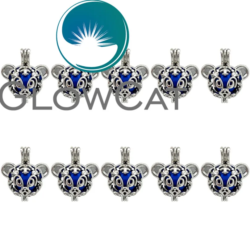 GLOWCAT 10x K684 милые животные тигровые бусины Клетка подвеска эфирное масло диффузор