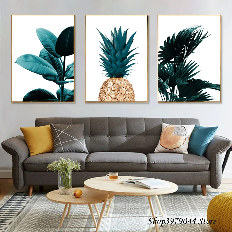 Скандинавский стиль Decoracao Para Casa Pineapple Cuadros Decoracion зеленые растения настенные