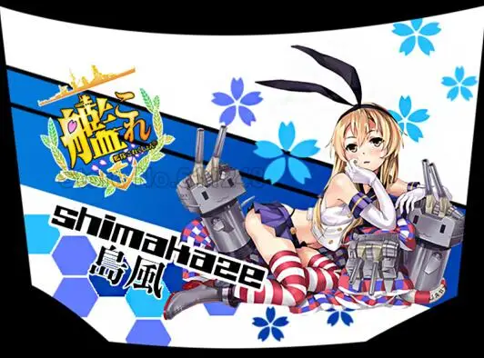 Сделанная на заказ японская игра-Аниме персонажи Kantai коллекция Shimakaze наклейки на тело 3D Автомобильные наклейки Водонепроницаемая защитная пленка - Название цвета: Hood A