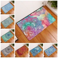 modern simple style mats mandala flower printing carpets anti slip floor mat kitchen living room outdoor rugs front doormat