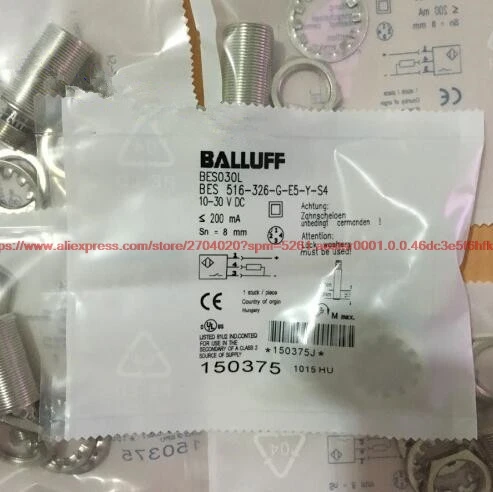 

100% NEW BES 516-326-G-E5-Y-S4 proximity switch sensor M18 plug-in PNP normally open sensor