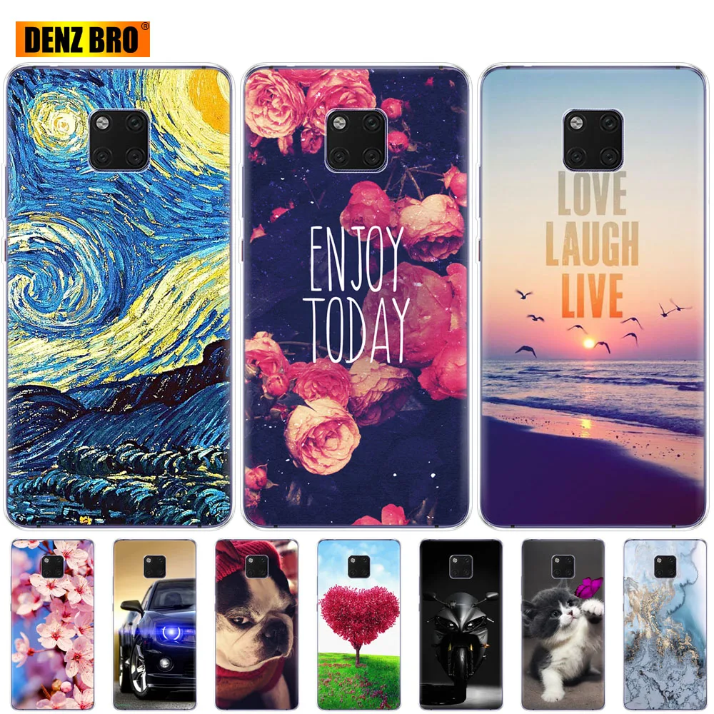 Для Huawei Mate 20 pro Чехол прозрачный силиконовый мягкий ТПУ телефон для X задняя