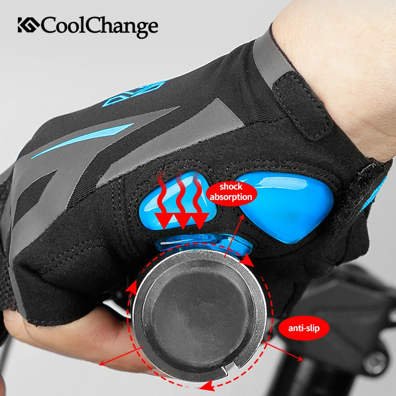 Велосипедные перчатки CoolChange летние спортивные гелевые велосипедные с защитой от