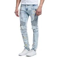 men jeans design fashion biker runway hiphop slim jeans for men cotton good quality motorcycle jeans blue black y2051