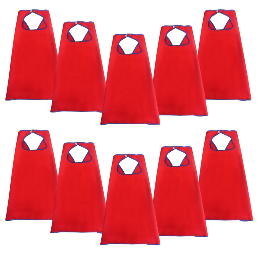 10 шт. специальный детский праздничный костюм с красной накидкой и супергероями