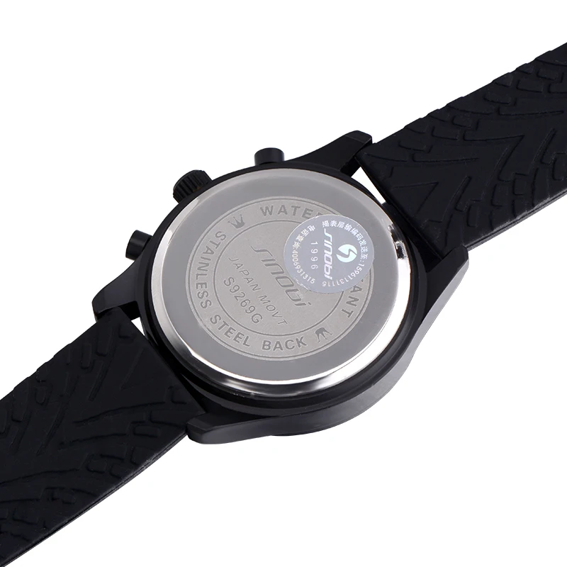 Часы наручные SINOBI Мужские кварцевые брендовые Роскошные водонепроницаемые