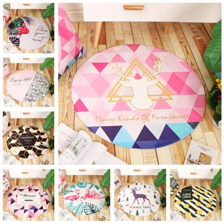 

Cartoon Animals Round Tapete for Living Room Bedroom Home Decor Carpet Rug Children Kids Soft Play Mat Tea Table Round Carpet