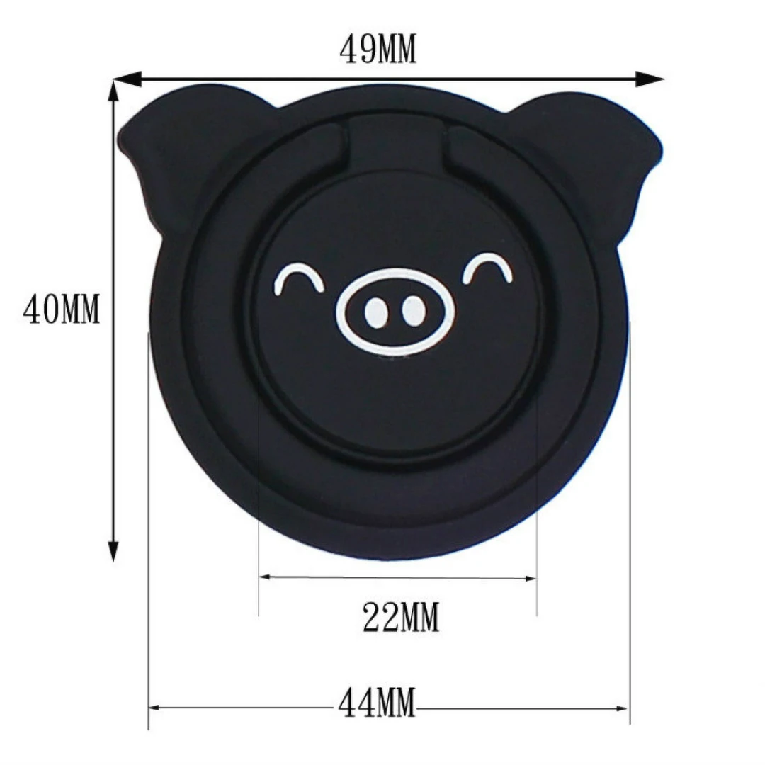 Finger Ring Socket Holder 360 Degree Hand Rotation Cartoon Pig Mobile Phone Desk Support Magnetic Car Bracket Stand Accessories
