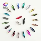 Стразы стеклянные в форме глаз лошади, 4 х 15 мм, 50 шт.лот