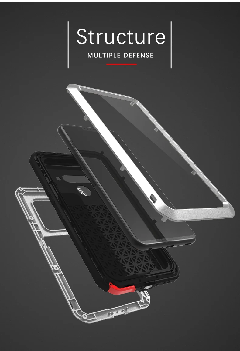 Gorrila Glass) защитный чехол на весь корпус для LG V50 ThinQ металлический армированный