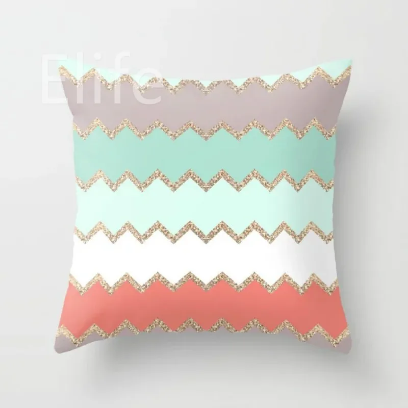 Elife полиэфирный Золотой геометрический чехол для подушки в стиле бохо бросок