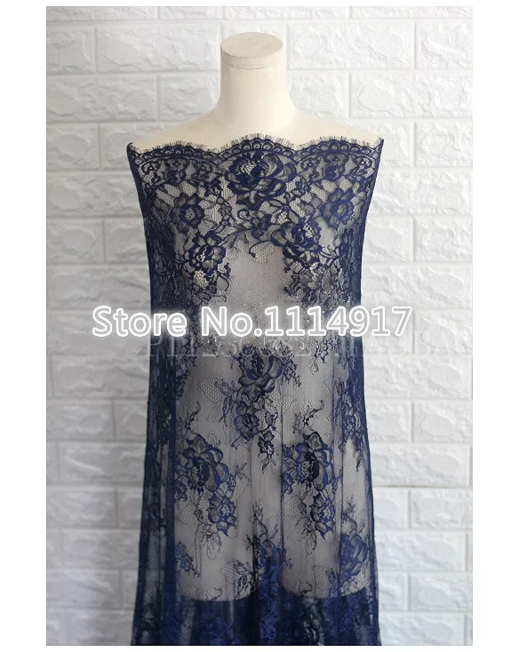 Красивая кружевная ткань с розовыми красными темно-синими черными/белыми