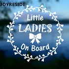 Маленькие Дамы на борту автомобиля, наклейка на окно, искусство, Декор автомобиля, искусство, 40 цветов на выбор, наклейки на стену, цитаты, автомобильные окна M072