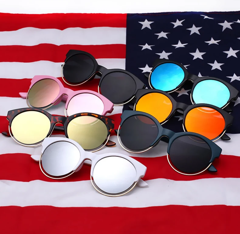 Женские солнцезащитные очки в полуоправе брендовые дизайнерские винтажные