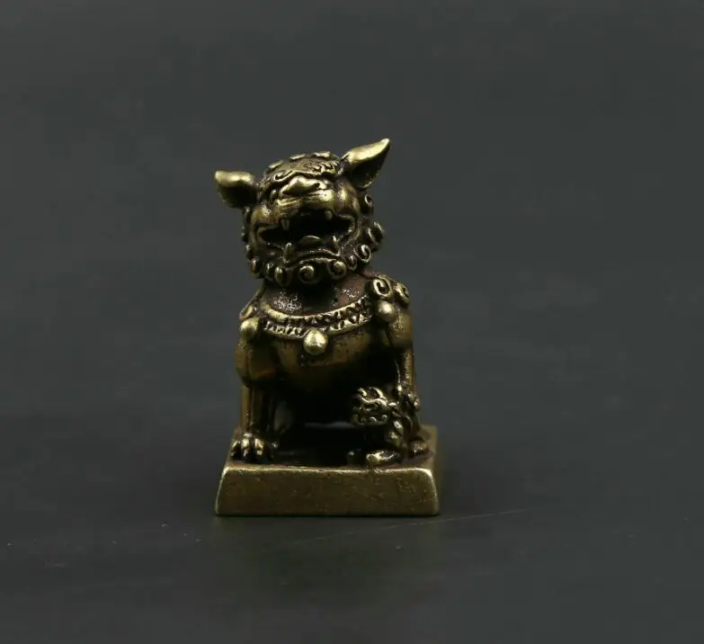32 мм Curio китайская Бронзовая статуя богатства с изображением животных в виде дома
