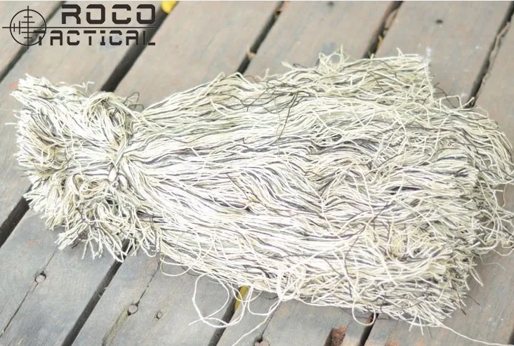 Desert 1 Пакетов/лот Синтетических Нитей Мешковины Пряёи Для Ghillie Костюм и Камуфляж Сетки Охота Wargame Ghilly Снайпер Костюм Лесной Пустыне - Цвет: Desert