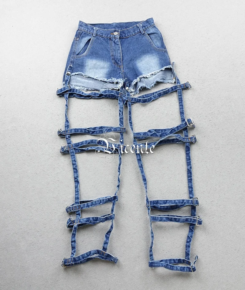 Vicente 2019 Hot Fashion Hollow Out High Waist Solid Color Pencil Pants Spliced Two-piece |