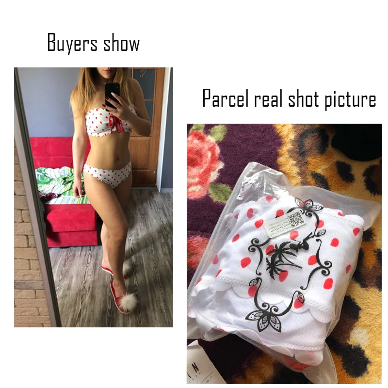 Bikini Sexy Women Wave Point Push-Up Padded Bra Beach Bikini Set Swimsuit Swimwear bathing suit women high waist biquini@2