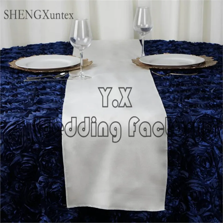 

100% Polyester Table Runner For Wedding Table Cloth Decorate