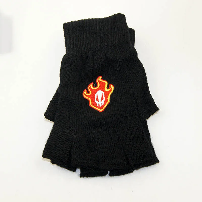 2017 аниме Блич Ичиго Куросаки пламя логотип перчатки полупальцевые Плюшевые