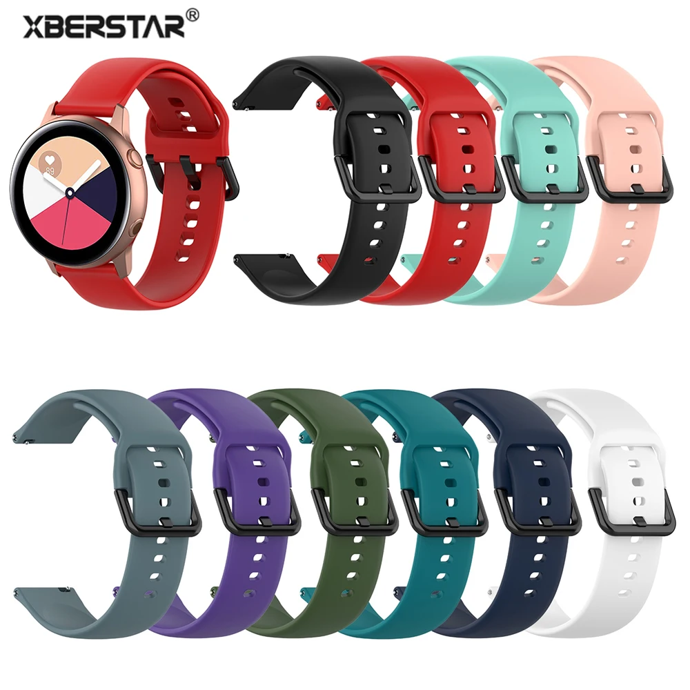 Силиконовый ремешок для часов samsung Galaxy Watch Active R500(L+ S), сменный ремешок для часов, браслет на запястье
