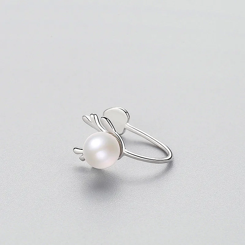 Женские серьги-Клипсы из серебра 925 пробы с искусственным жемчугом | Украшения и