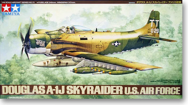 Tamiya 61073 1 48 Scale Model Aircraft Kit U S Air Force Douglas A 1J Skyraider S|Детали и аксессуары| |