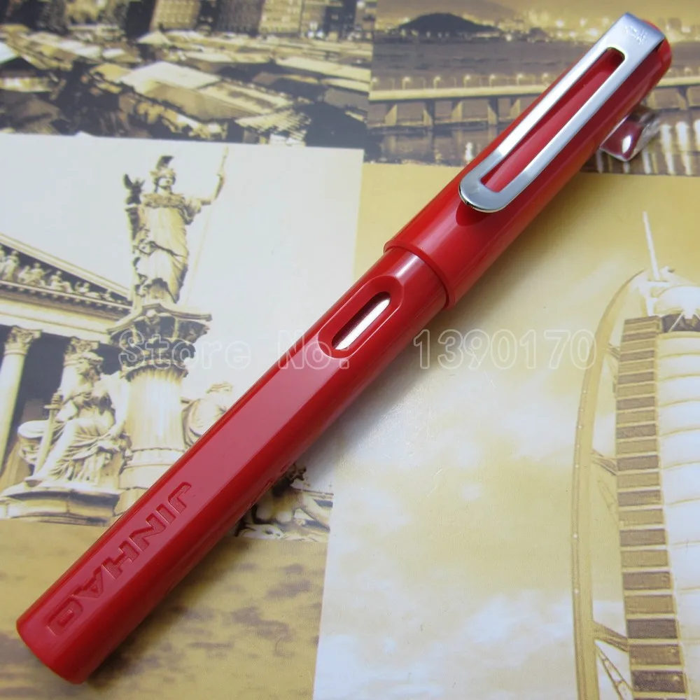 Jinhao офисные пищущая перьевая ручка черный белый красный синий зеленый желтый прозрачный оранжевый синий на выбор J3T52