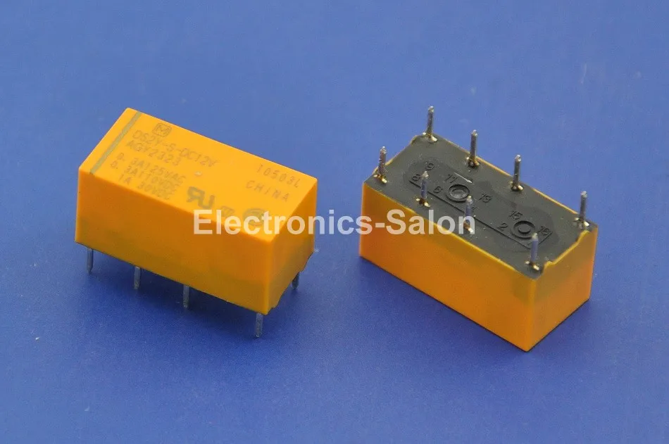 

( 100 pcs/lot ) DS2Y-S-DC12V Miniature Signal Relay, DPDT / 2 Form C