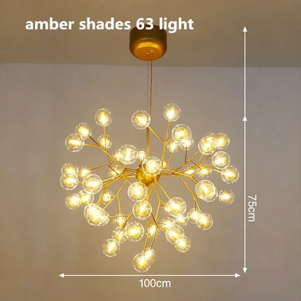 amber 63 light Современные двойные стеклянные абажуры G4 светодиодные подвесные лампы, подвесные светильники для гостиной, подвесные лампы - Цвет корпуса: amber 63 light