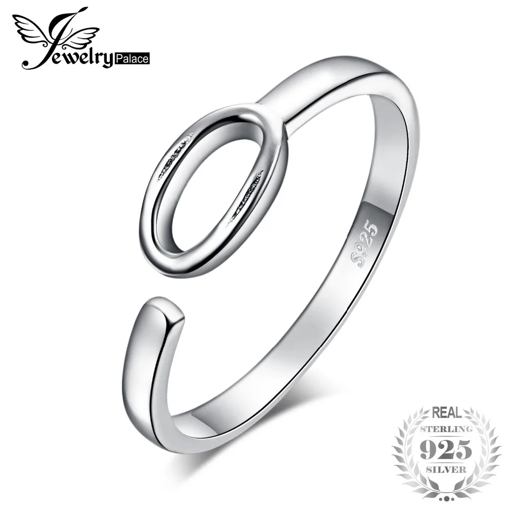 JewelryPalace Открытое кольцо для Для женщин счастливое число 0 письмо рождения Юбилей