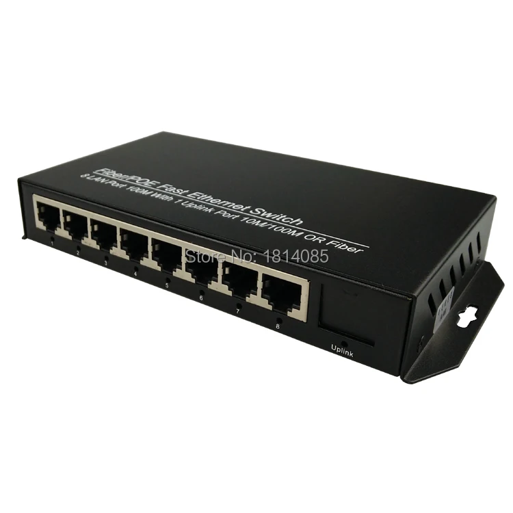 100 Мбит/с волоконно оптический коммутатор 1 порт волокна и 8 RJ45 Быстрый Ethernet fiberSwitch