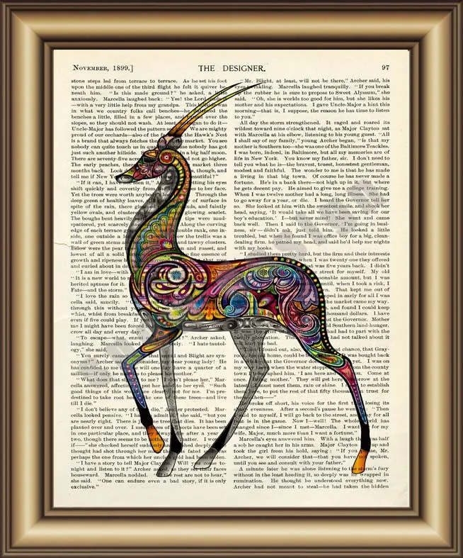 Словарь оленя Картина на холсте настенный художественный постер картины для