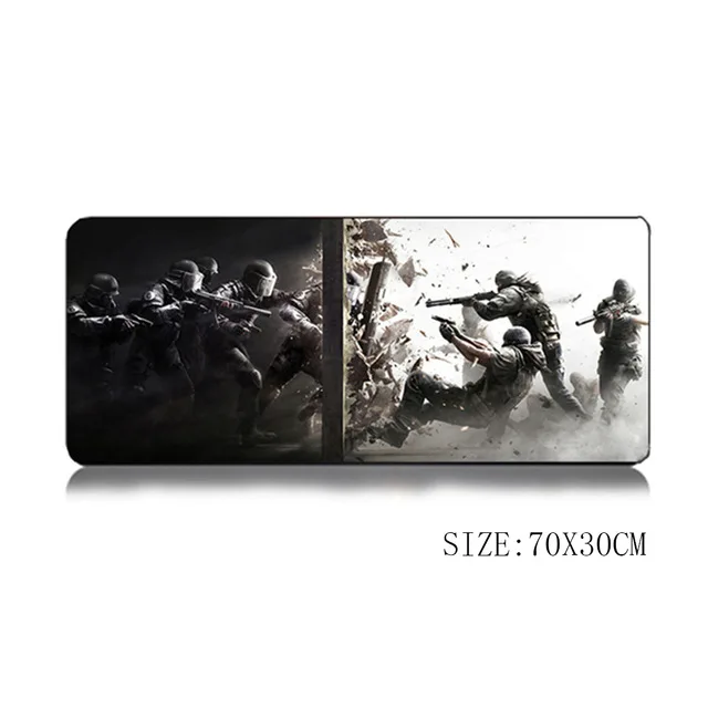 6 Игровой коврик для мыши CS GO, 70*30 см, большой коврик для мыши, игровой коврик, Лучший Коврик для мыши, пистолет AWP Dragon lore AK47 M4A1 для Rainbow Six - Цвет: 6