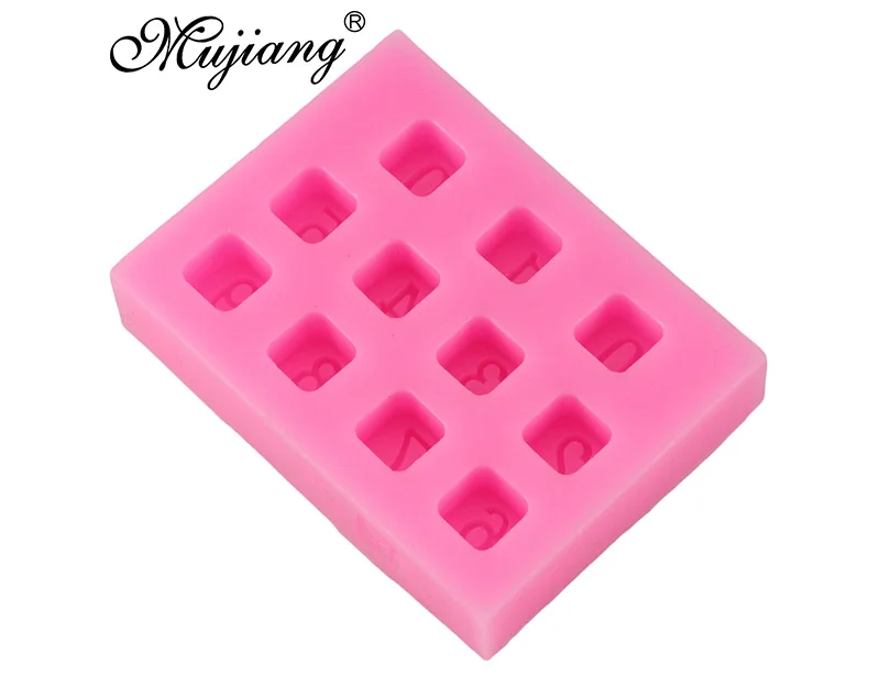 Mujiang DIY цифры конфеты силиконовые формы шоколад желе формы вечерние инструменты для украшения тортов из мастики 3D ремесло Мыло, фимо, глина формы