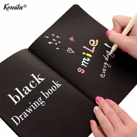 kemila b5a5 black sketch black paper stationery notepad sketchbook for painting drawing diary journal creative notebook gift