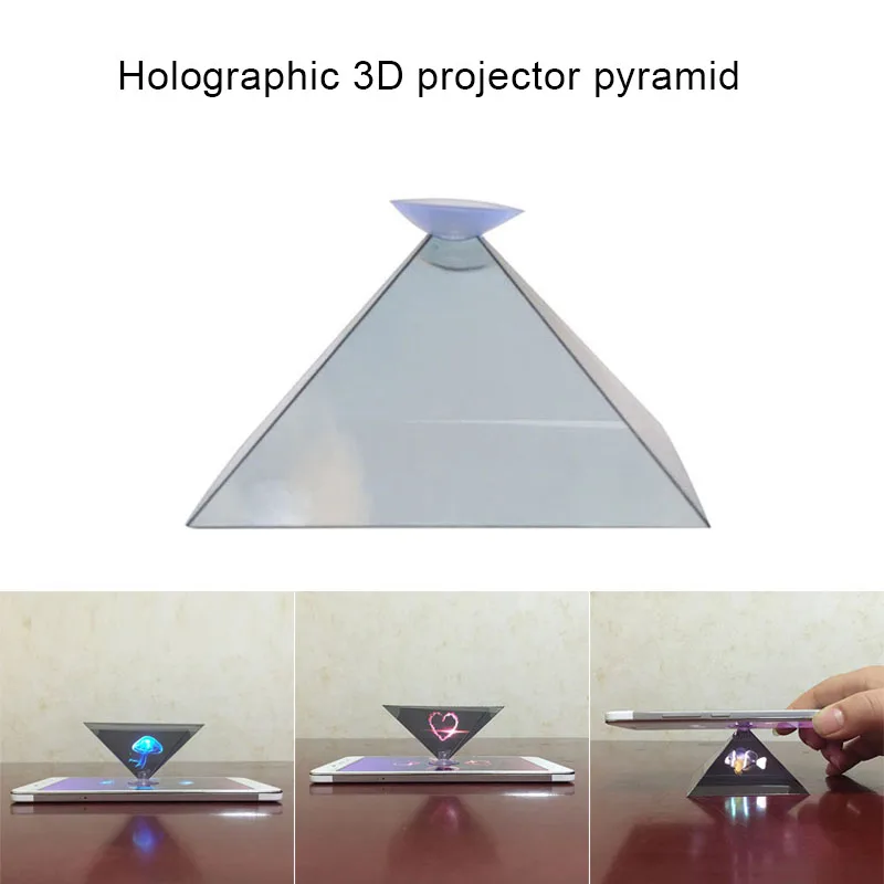 3D Голограмма пирамида дисплей проектор видео подставка портативный для умного