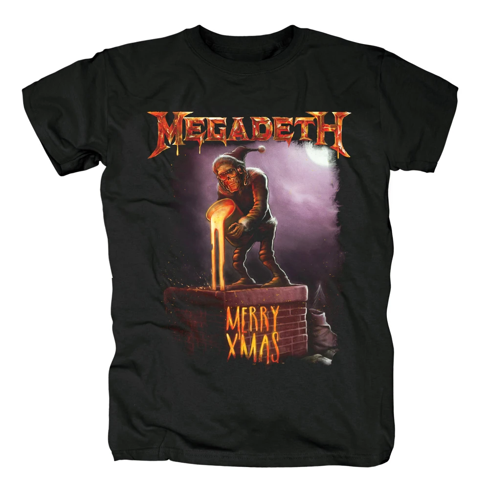Bloodhoof Megadeth Thrash Metal Heavy Metal черные мужские футболки унисекс хлопковая Футболка Азиатский размер
