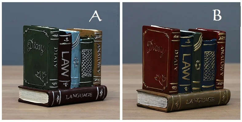 Ретро креативная настольная полимерная книга, динамик, модель камеры, ремесло, Настольная ручка для хранения, держатель в горшке, подарок, украшения для дома