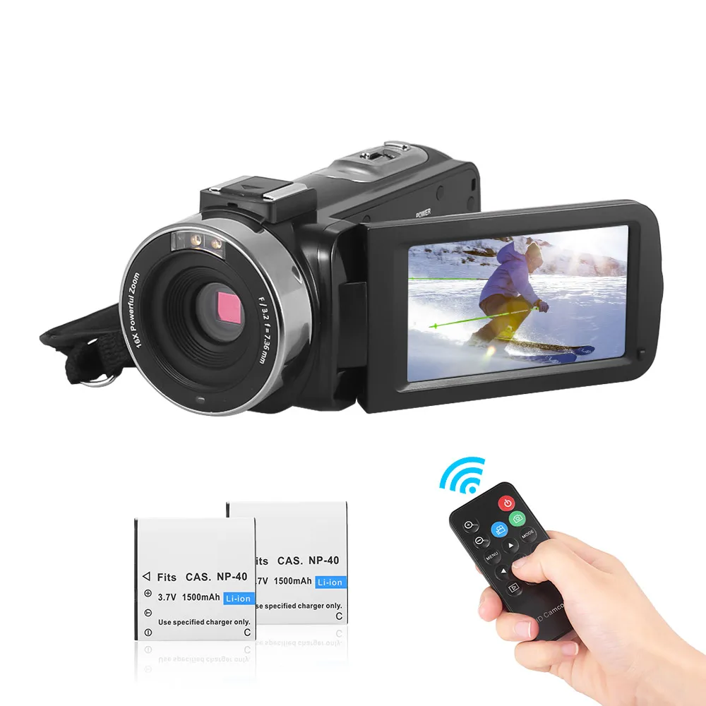 Andoer HDV-301LTRM 1080 P FHD Цифровая видеокамера DV рекордер IR Nightshot 24MP 16X цифровой зум 3,0 дюймов lcd