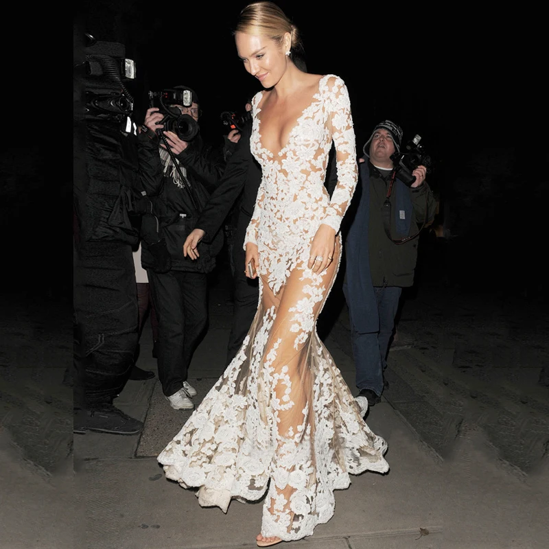 2018 Новый Вечеринка длинное платье Для женщин пикантные глубоким v образным