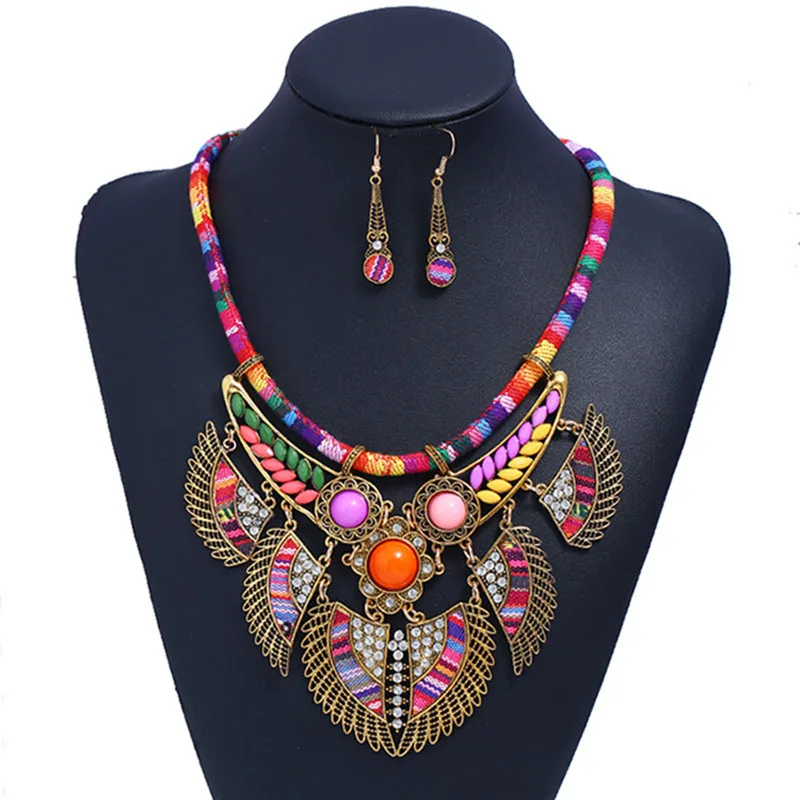 RE Fashion Bohemia Big Necklace&Pendants For Women Multicolor Statement Choker Necklaces Boho Jewelry Female Ethnic trial A2930
