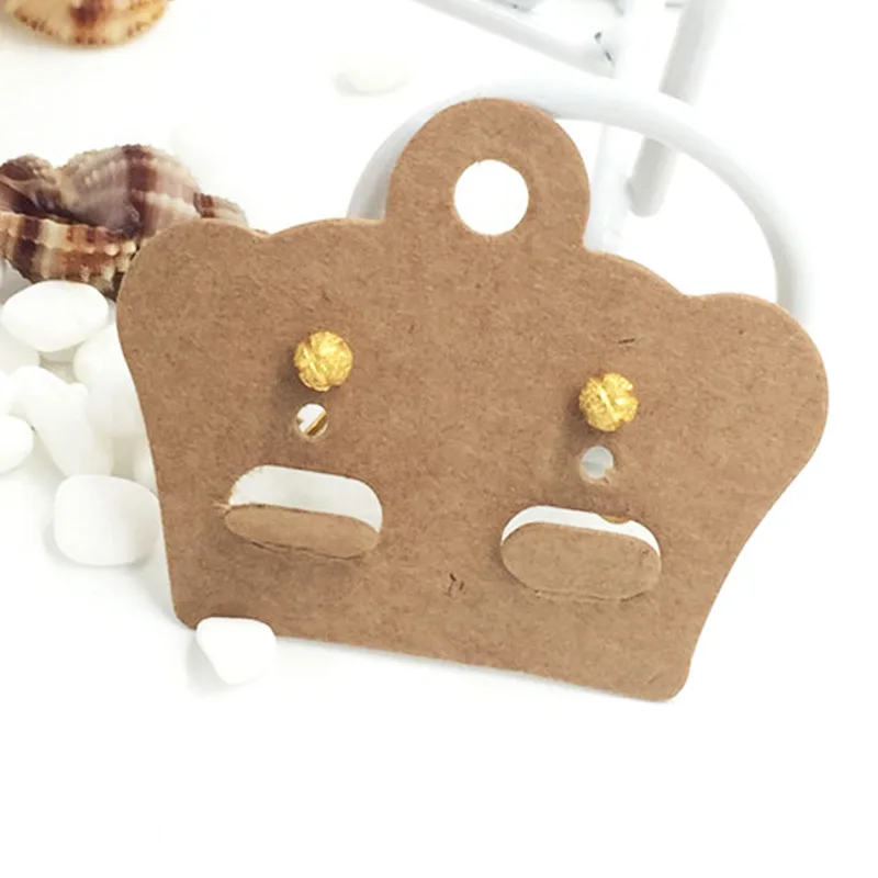 4x5 см 1000 шт./лот крафт-бумага сердце/Кот/императорская корона ювелирные изделия