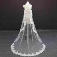 high quality 2 meters sparkling sequins lace wedding veil 2m one layer soft tulle bridal veil with comb voile mariage veu