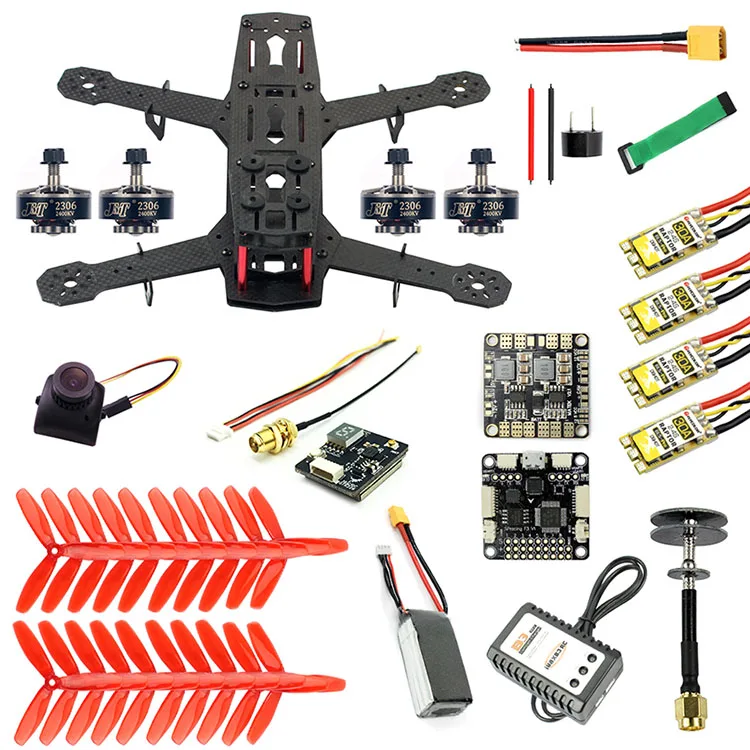 NO RX TX JMT 250 полный комплект RC FPV Квадрокоптер Дрон 250 мм комплект из углеродного волокна для рамы F3 Контроллер полета Raptor BLS Pro 30A ESC 700TVL камера - Цвет: NO RX TX