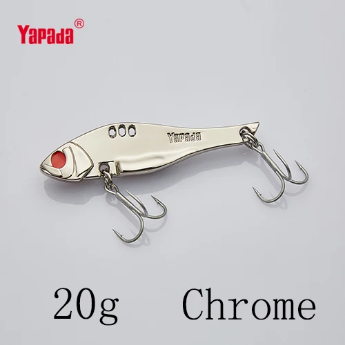 Chrome 20g YAPADA VIB 307 длинный нож 10 г/15 г/20 г/25 г тройной крючок 50 мм/57 мм/65 мм/68 мм Металл VIB разноцветные рыболовные приманки - Цвет: Chrome 20g