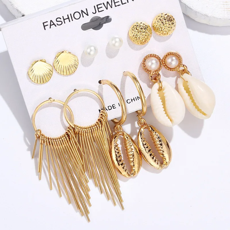 Комплект сережек для женщин и девочек 30 стилей из натурального металла с длинной