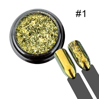 Feivielle г/кор. 0,2 хлопья Хамелеон Magic Multi Chrome 15 цветов ногтей косметическая пудра Блестки для ногтей книги по искусству гель маникюр поставки - Цвет: 001